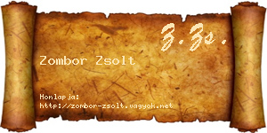 Zombor Zsolt névjegykártya